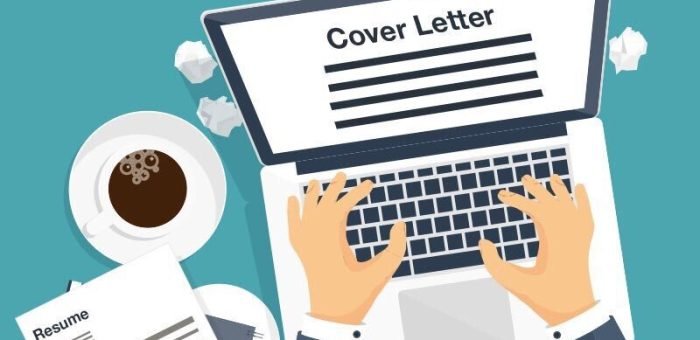 job seeker writing a cover letter