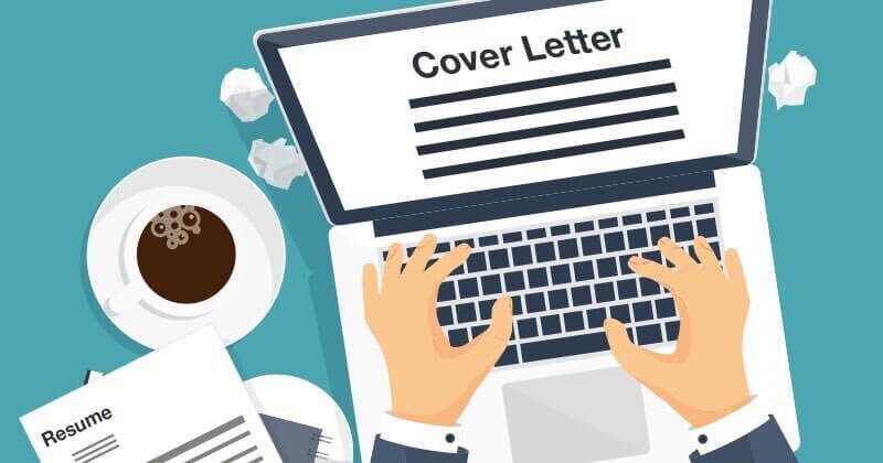 job seeker writing a cover letter